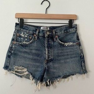 Agolde Parker Vintage Cut Off Denim Shorts Rock Steady Women’s Size 24